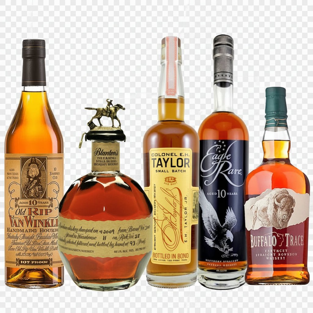 Old Rip Van Winkle, Blanton's, E.H Taylor, Eagle Rare, & Buffalo Trace Whiskey Bundle - Liquor Boutique