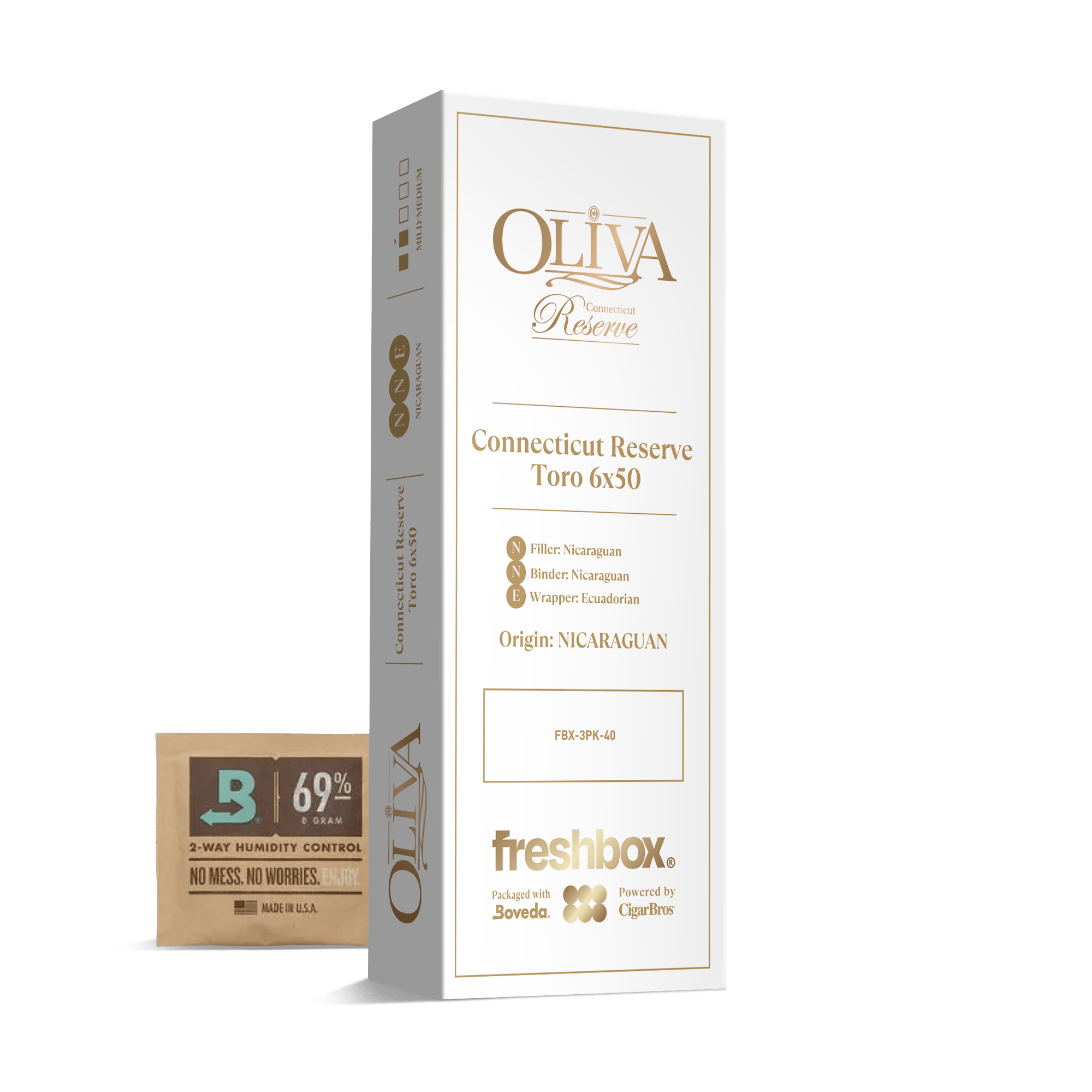 Oliva Connecticut Reserve Toro 6x50 FreshBox | 3-Pack
