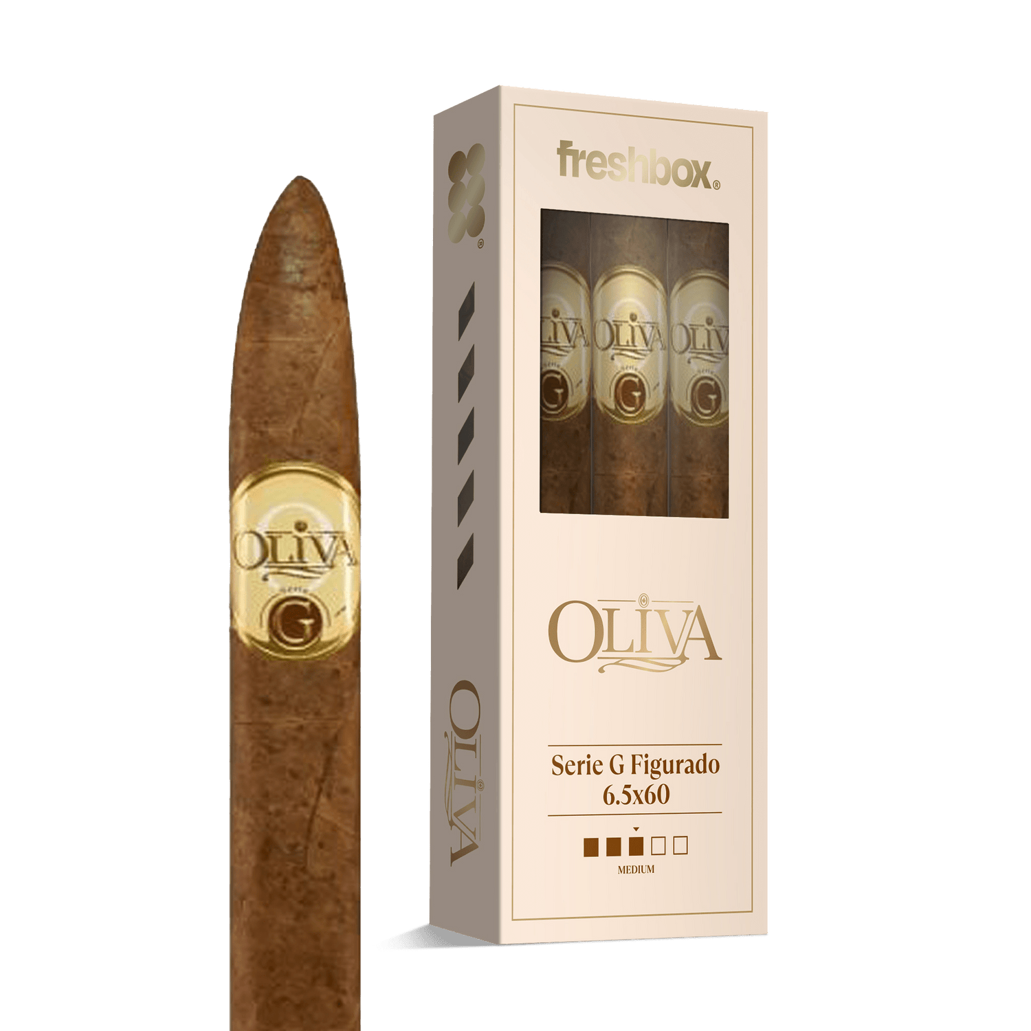 Oliva Serie G Figurado 6.5x60 FreshBox | Cigar 3-Pack - Liquor Boutique