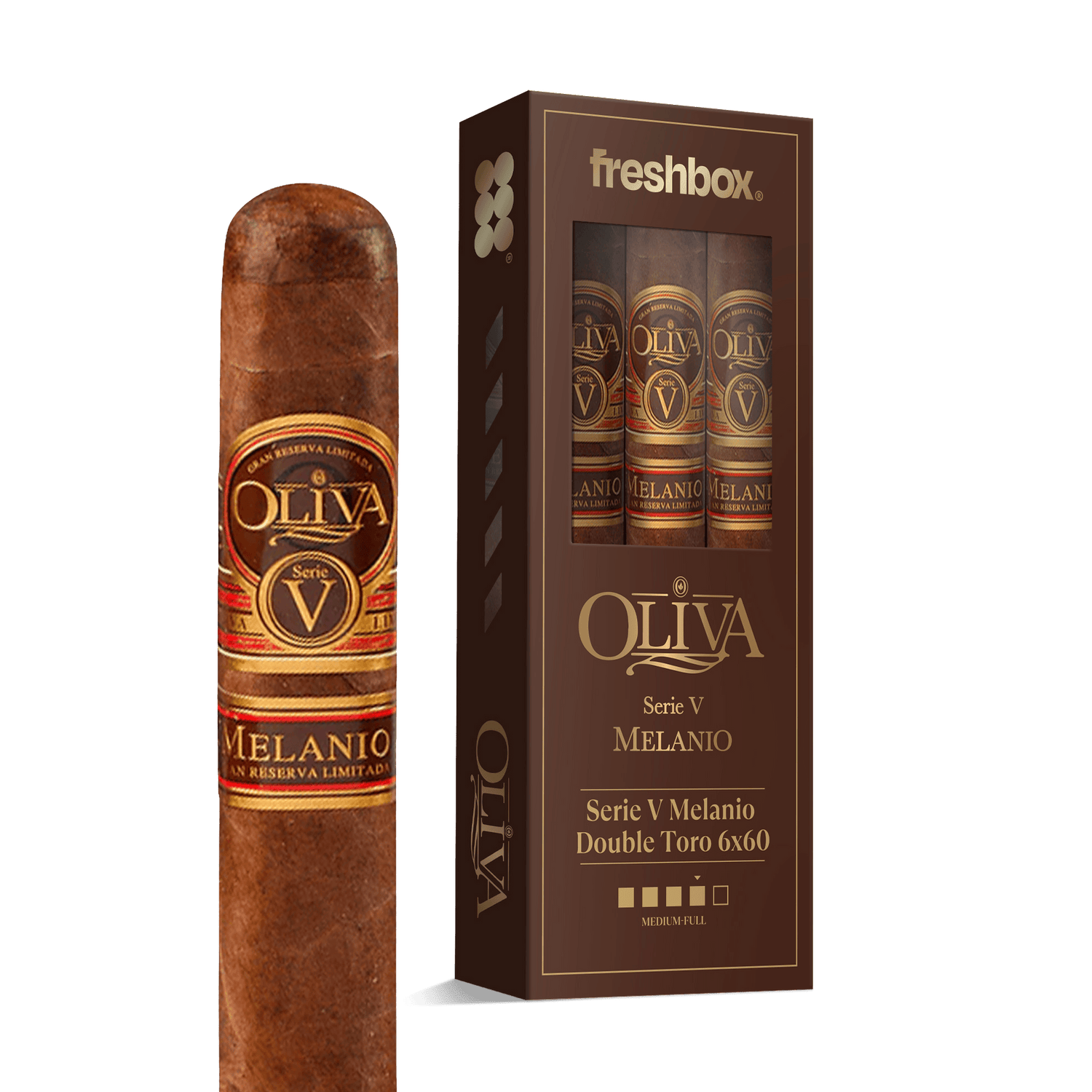 Oliva Serie V Melanio Double Toro 6x60 FreshBox | Cigar 3-Pack - Liquor Boutique