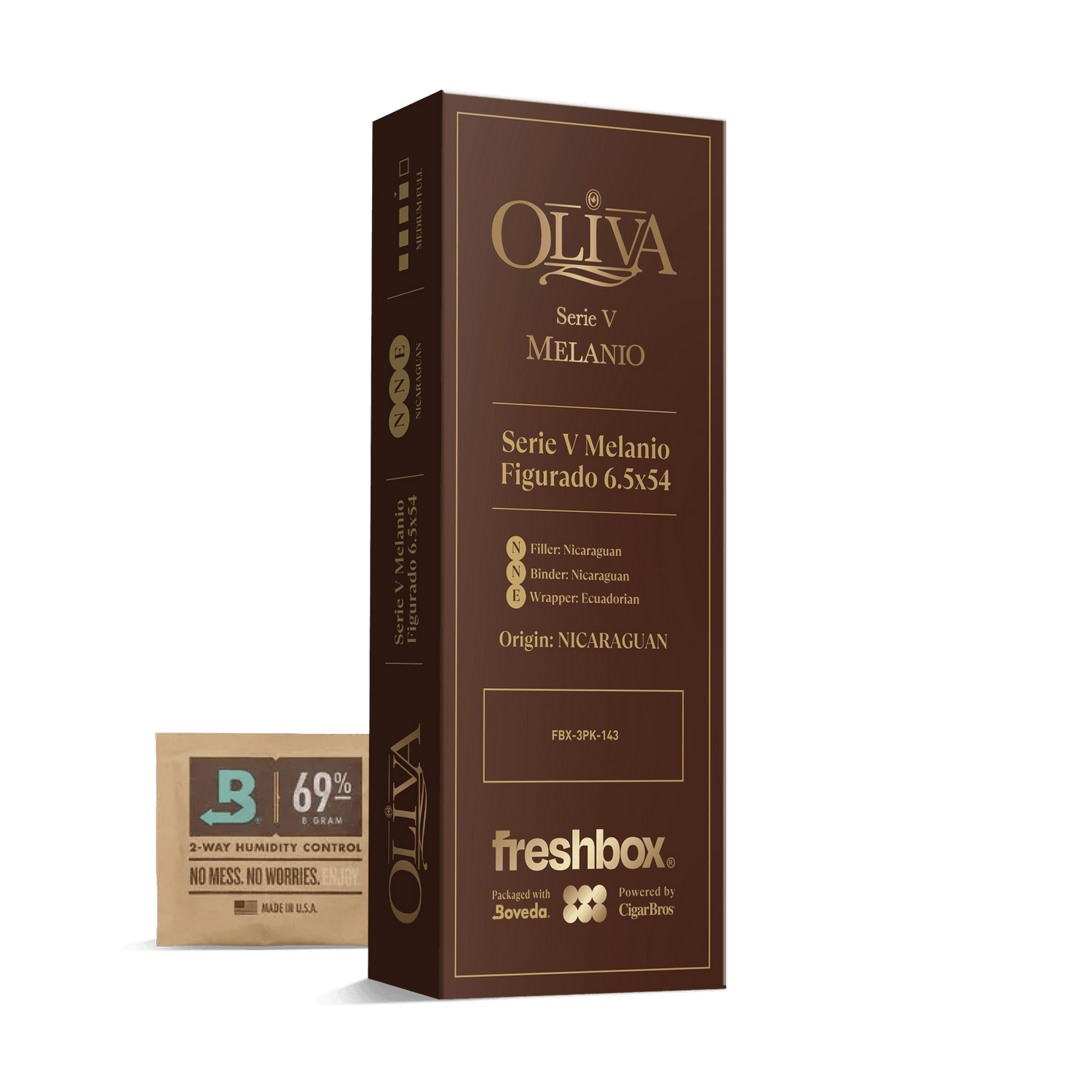 Oliva Serie V Melanio Figurado 6.5x54 FreshBox | Cigar 3-Pack - Liquor Boutique