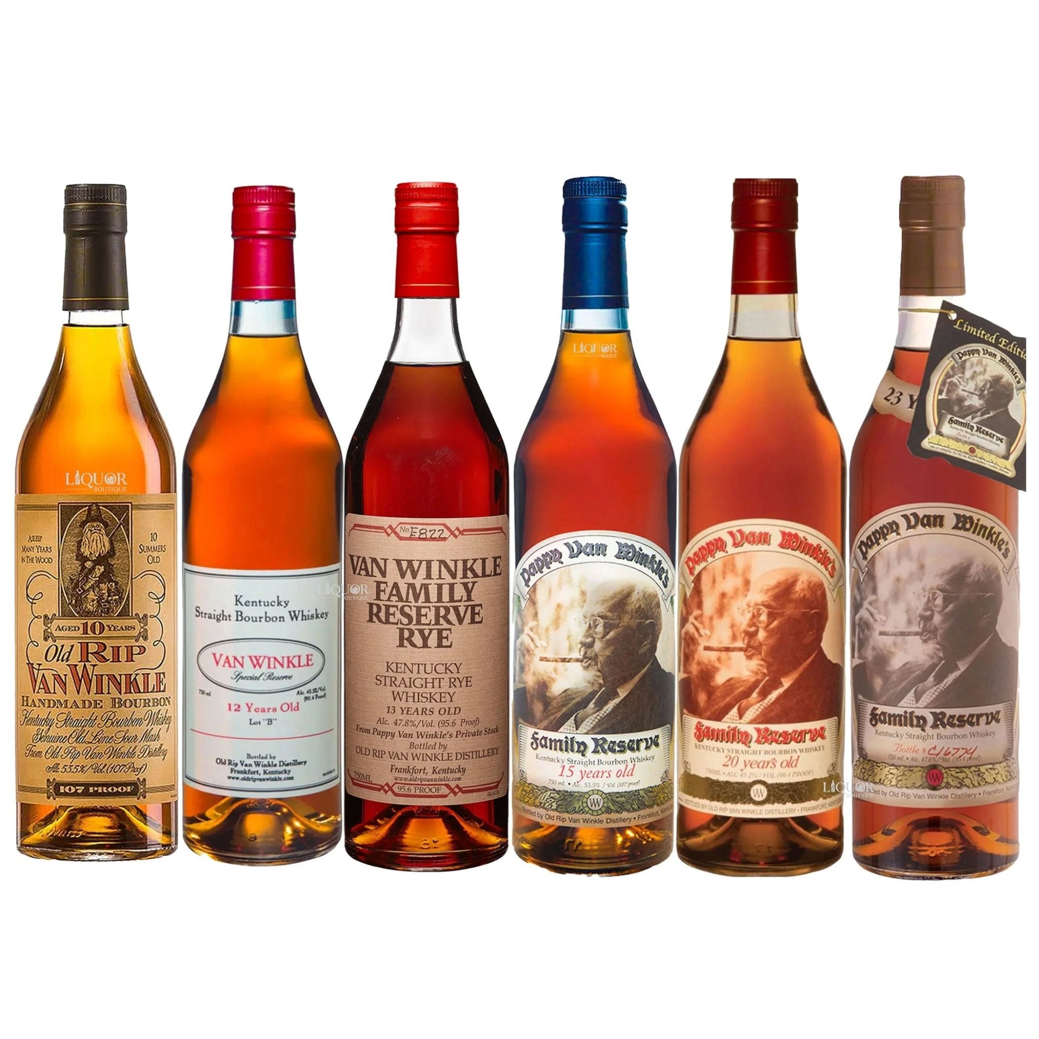 Pappy Van Winkle Complete Family Line up Collection Bundle 750ml - Liquor Boutique