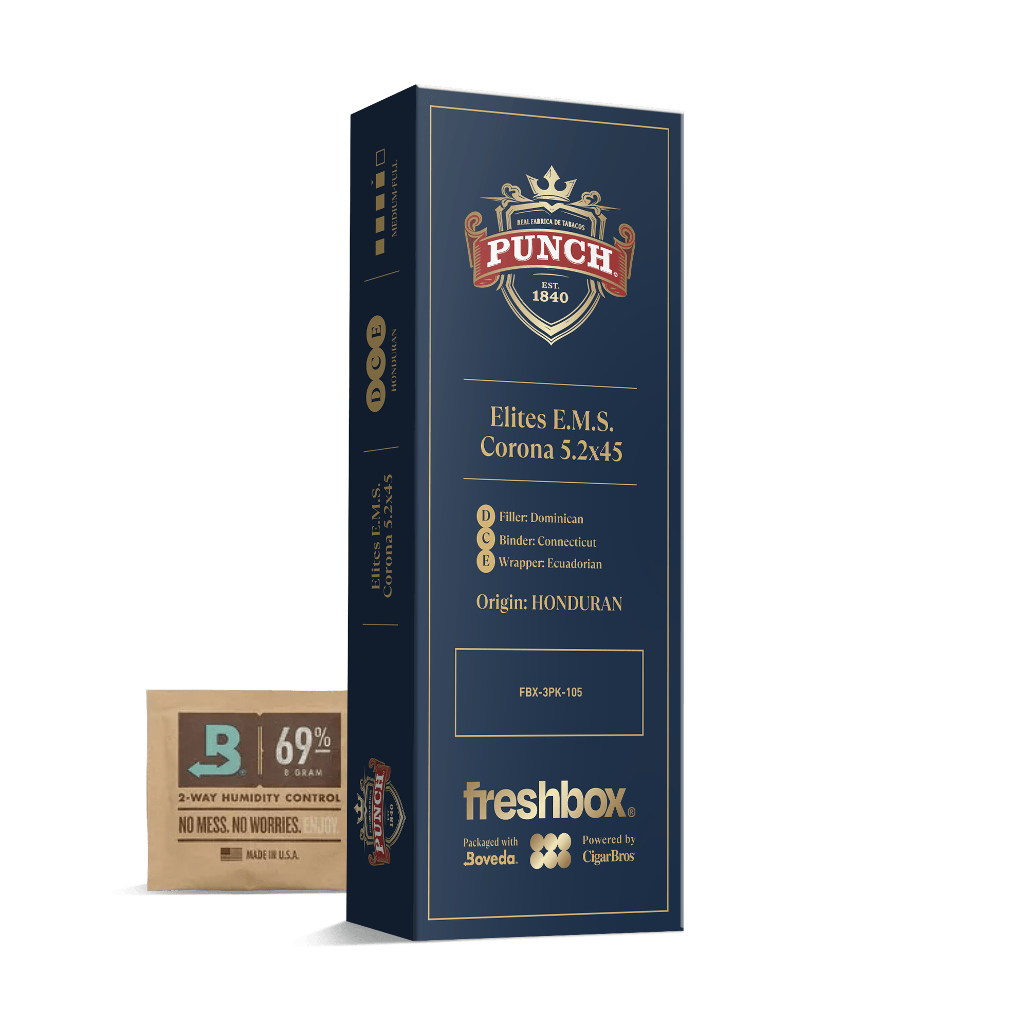 Punch Elites E.M.S. 5.2x45 FreshBox | Cigar 3-Pack