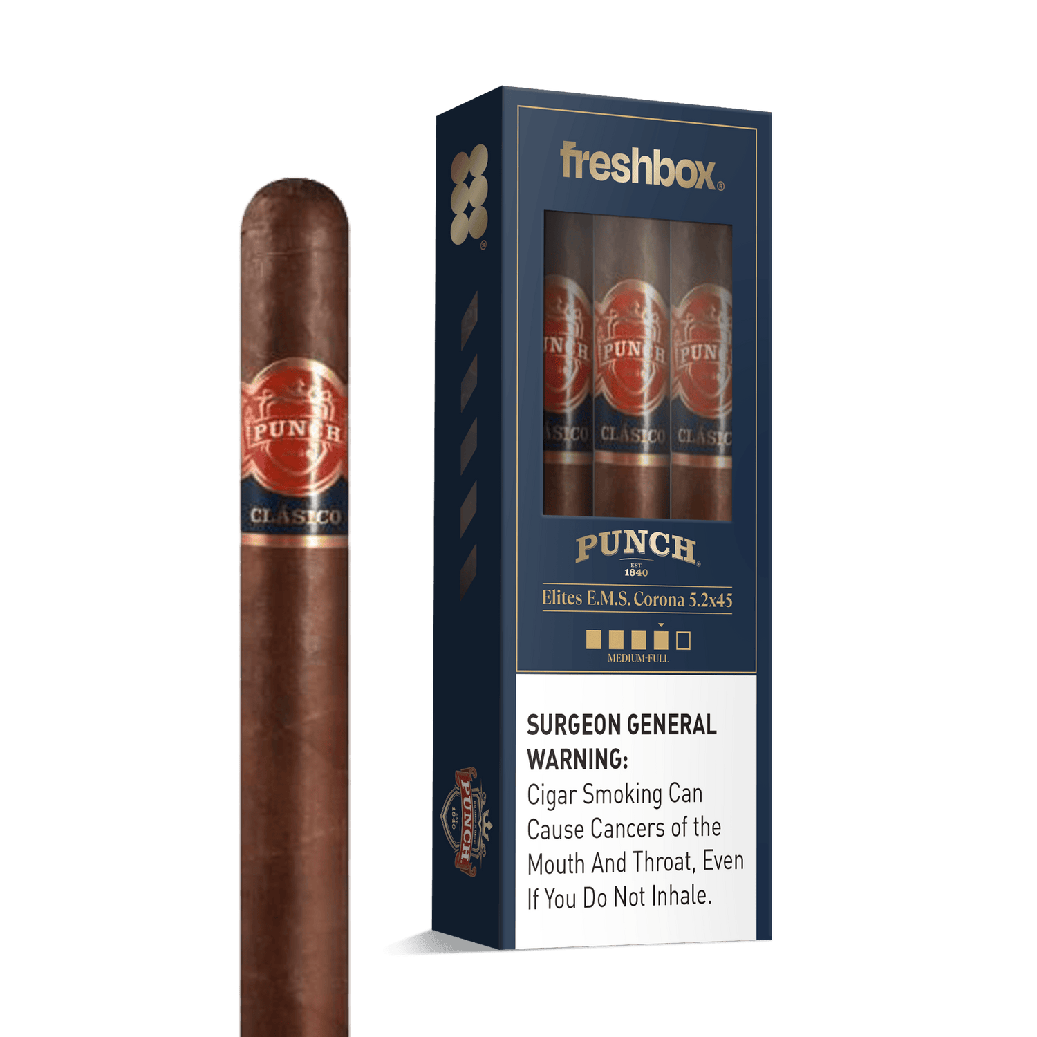 Punch Elites E.M.S. 5.2x45 FreshBox | Cigar 3-Pack - Liquor Boutique
