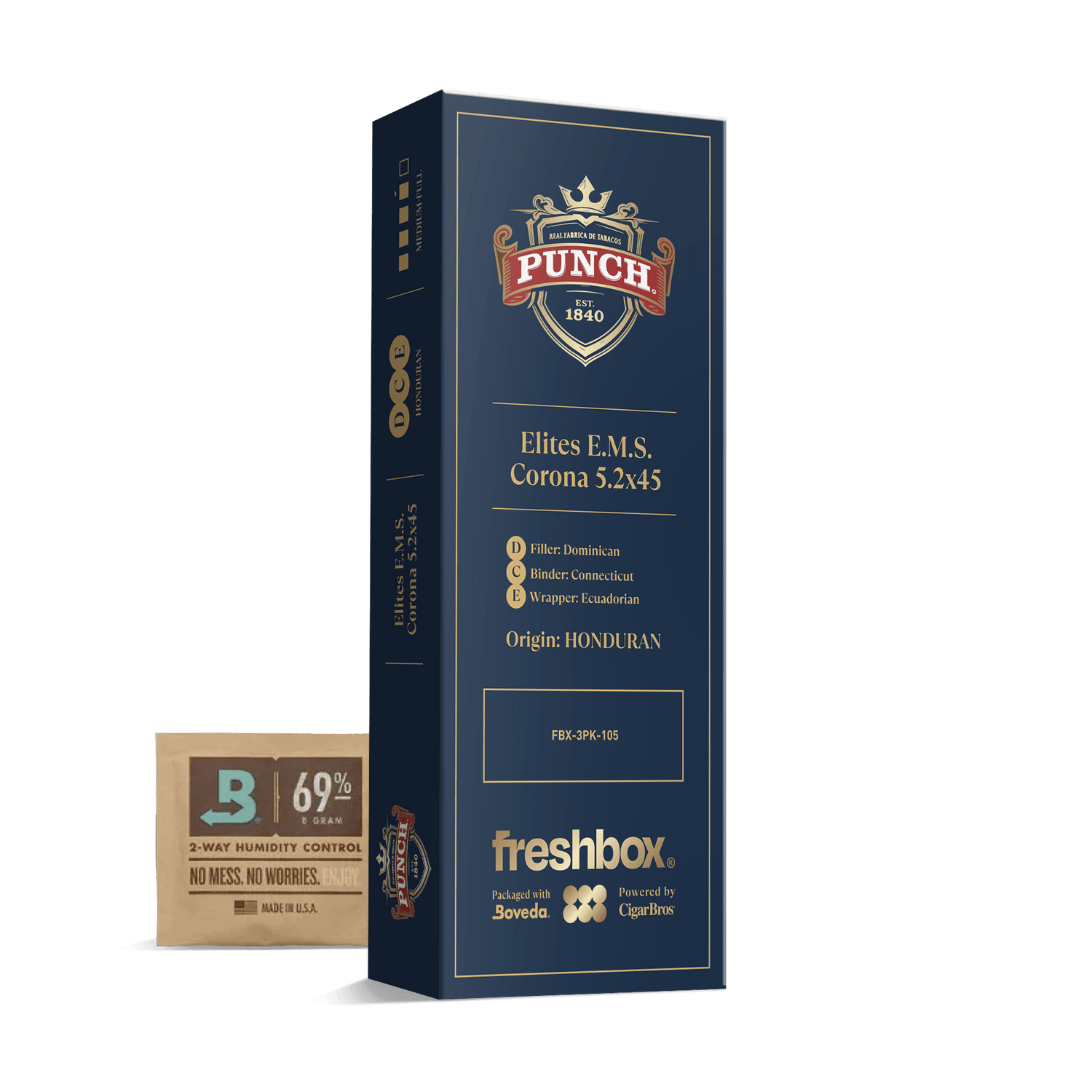 Punch Elites E.M.S. 5.2x45 FreshBox | Cigar 3-Pack - Liquor Boutique