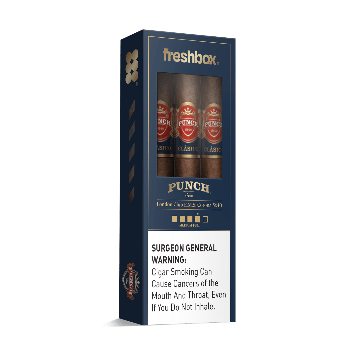 Punch London Club E.M.S. 5x40 FreshBox | Cigar 3-Pack - Liquor Boutique