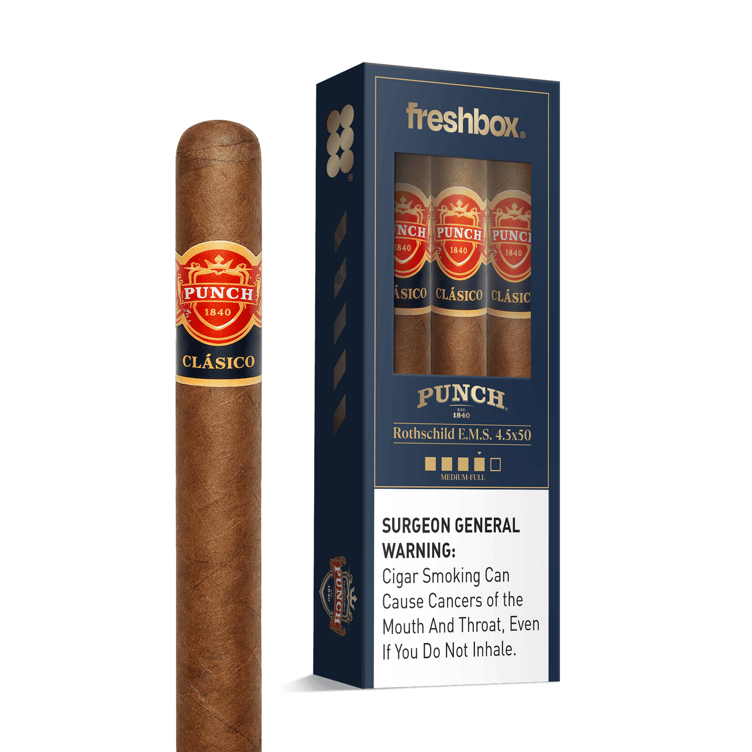Punch Rothschild E.M.S. 4.5x50 FreshBox | Cigar 3-Pack - Liquor Boutique