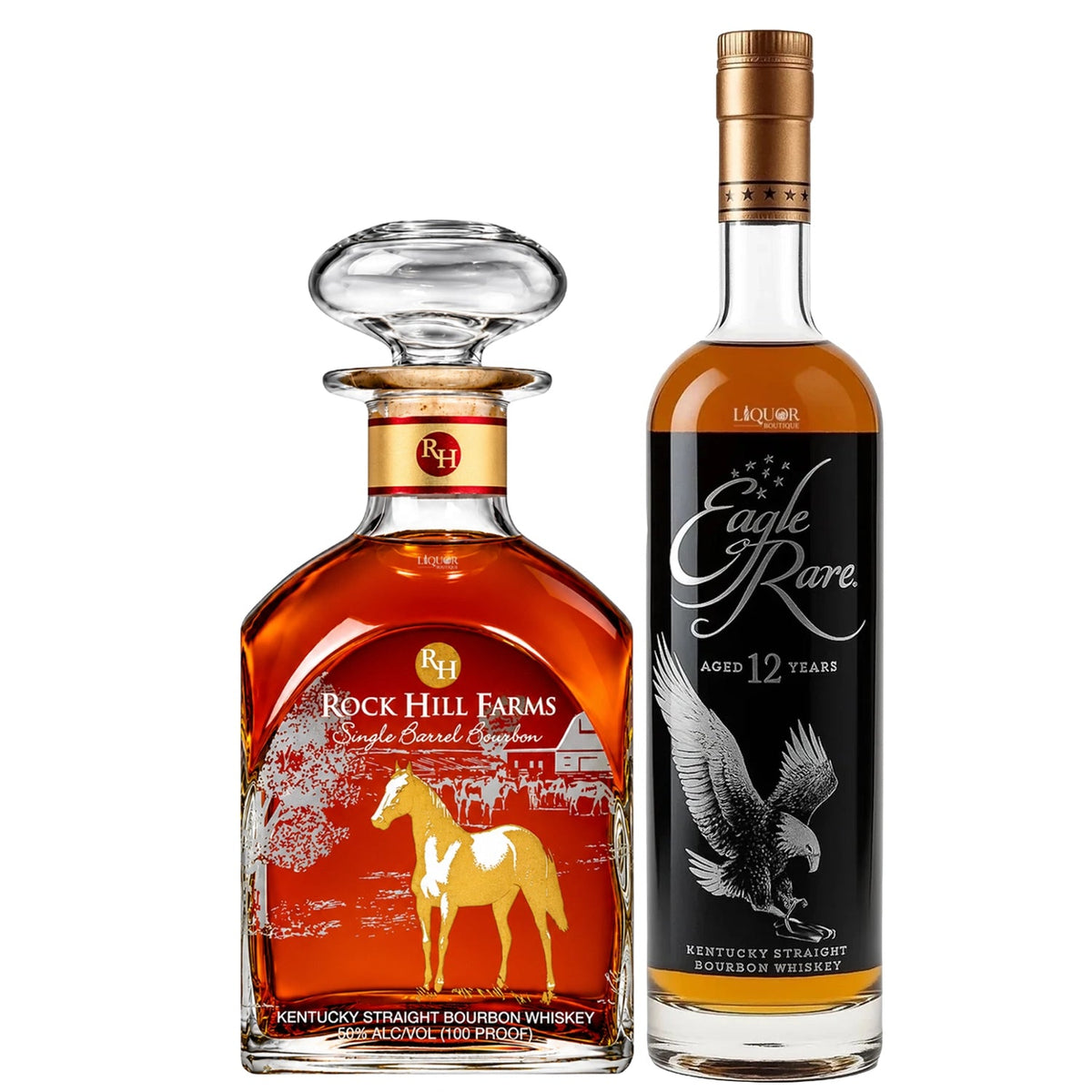 Rock Hill Farms & Eagle Rare 12 Year Bourbon Whiskey Bundle 750ml - Liquor Boutique