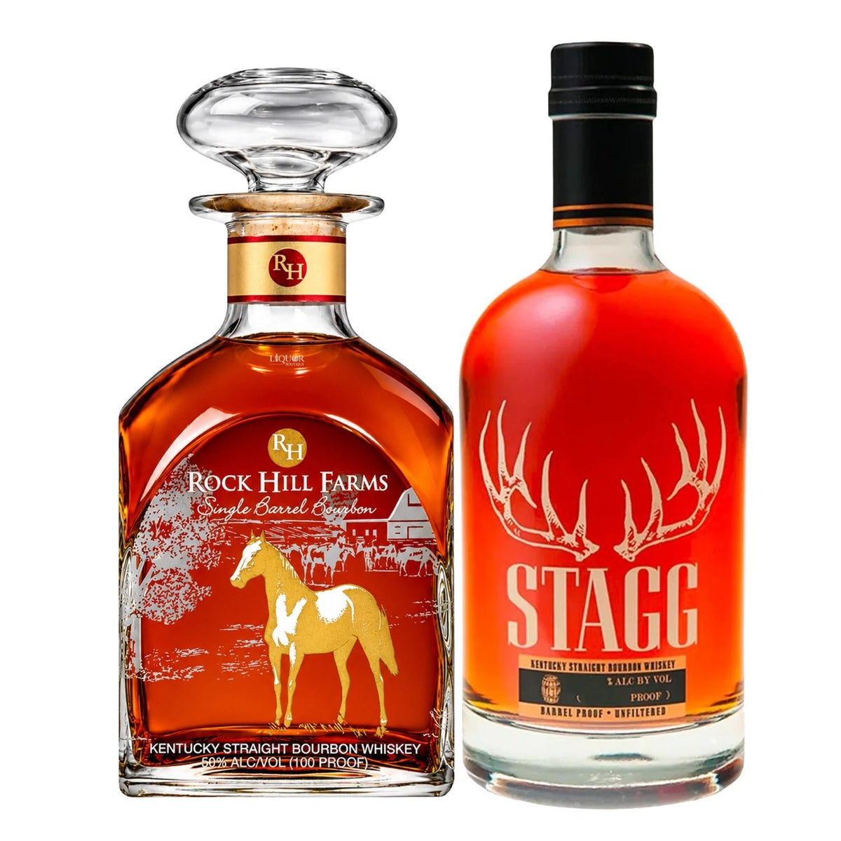 Rock Hill Farms & Stagg Jr. Bourbon Whiskey Bundle 750ml - Liquor Boutique