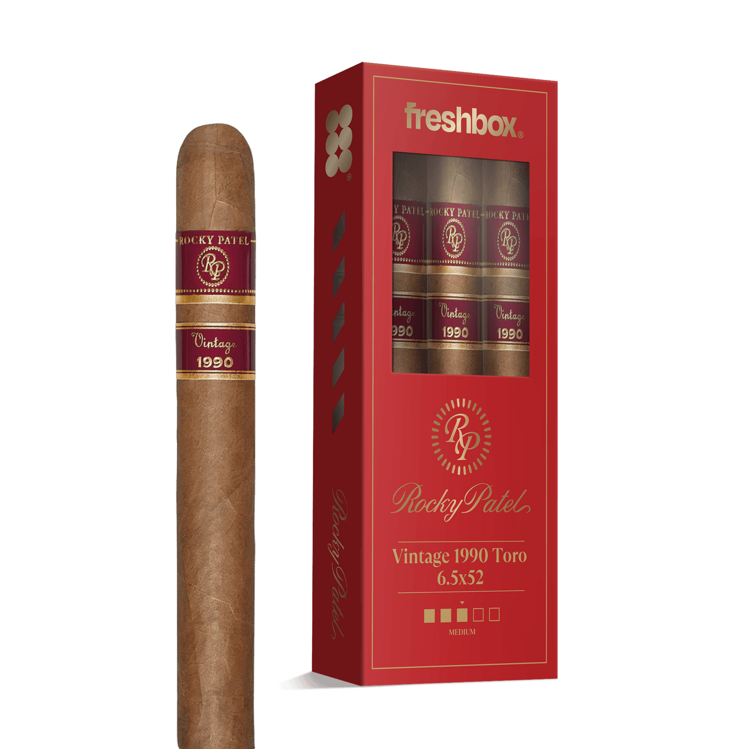 Rocky Patel Vintage 1990 Toro 6.5x52 FreshBox | Cigar 3-Pack - Liquor Boutique
