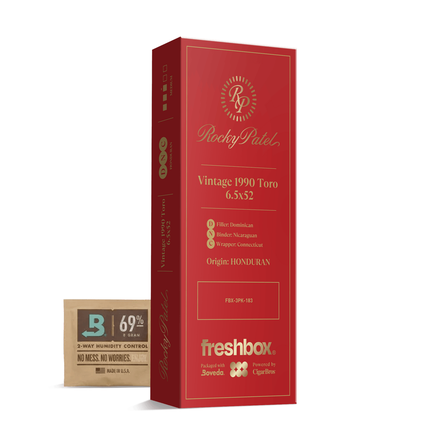 Rocky Patel Vintage 1990 Toro 6.5x52 FreshBox | Cigar 3-Pack - Liquor Boutique