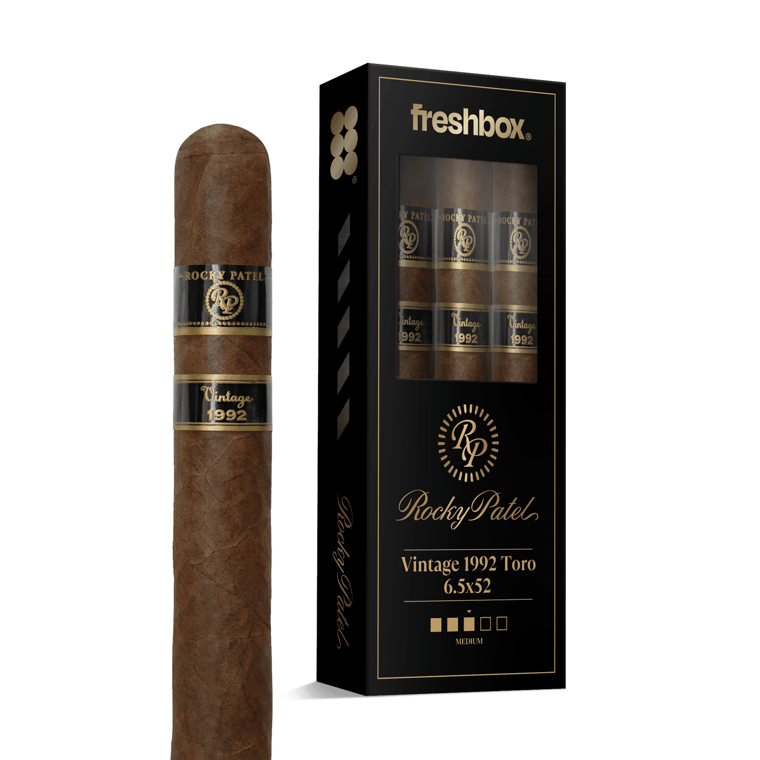 Rocky Patel Vintage 1992 Toro 6.5x52 FreshBox | Cigar 3-Pack - Liquor Boutique