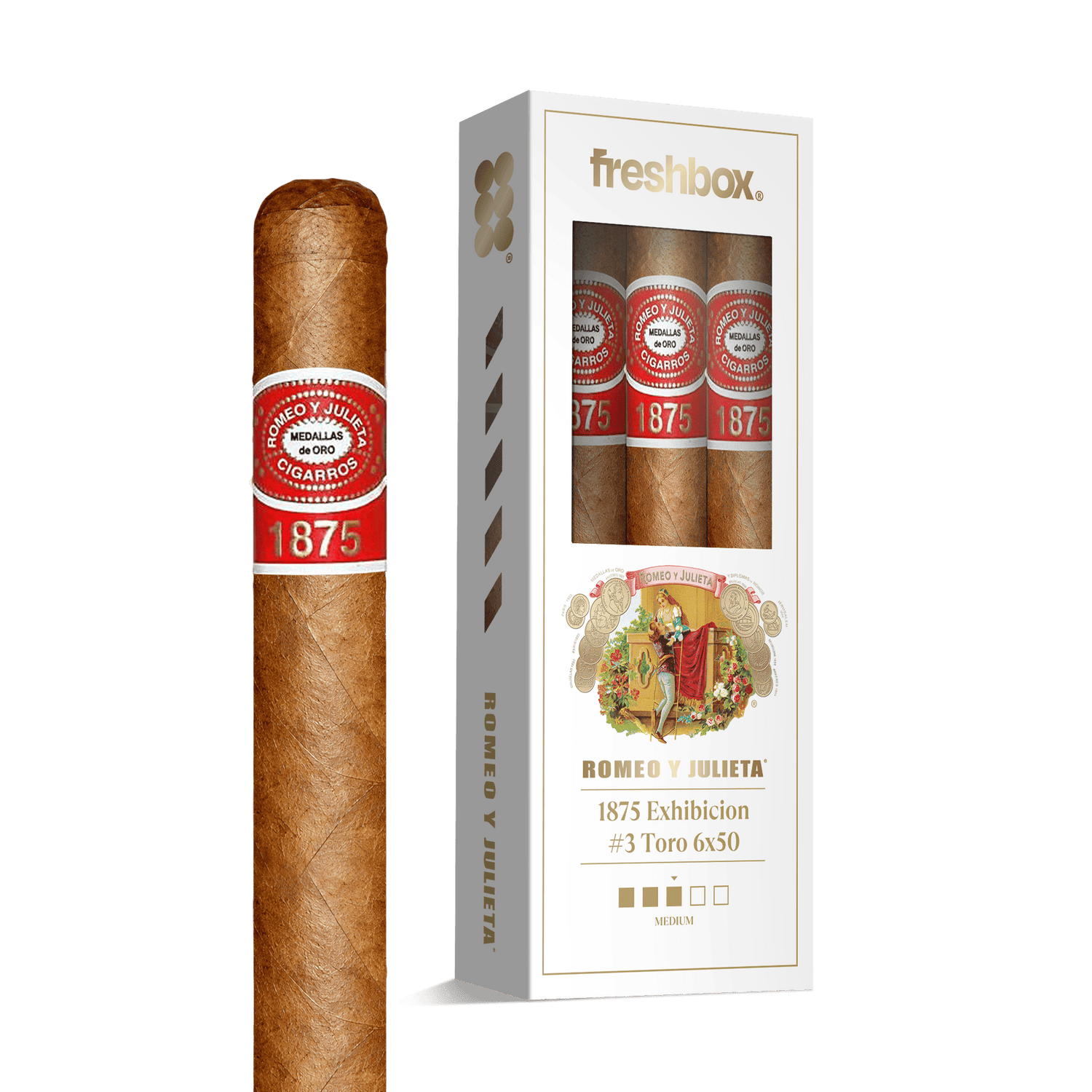 Romeo Y Julieta 1875 Exhibicion 3 6x50 FreshBox | Cigar 3-Pack - Liquor Boutique