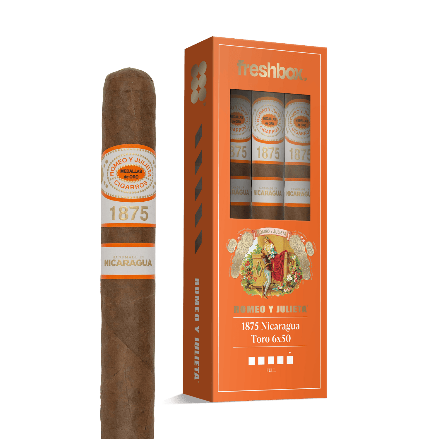 Romeo Y Julieta 1875 Nicauraga Toro 6x50 FreshBox | Cigar 3-Pack - Liquor Boutique