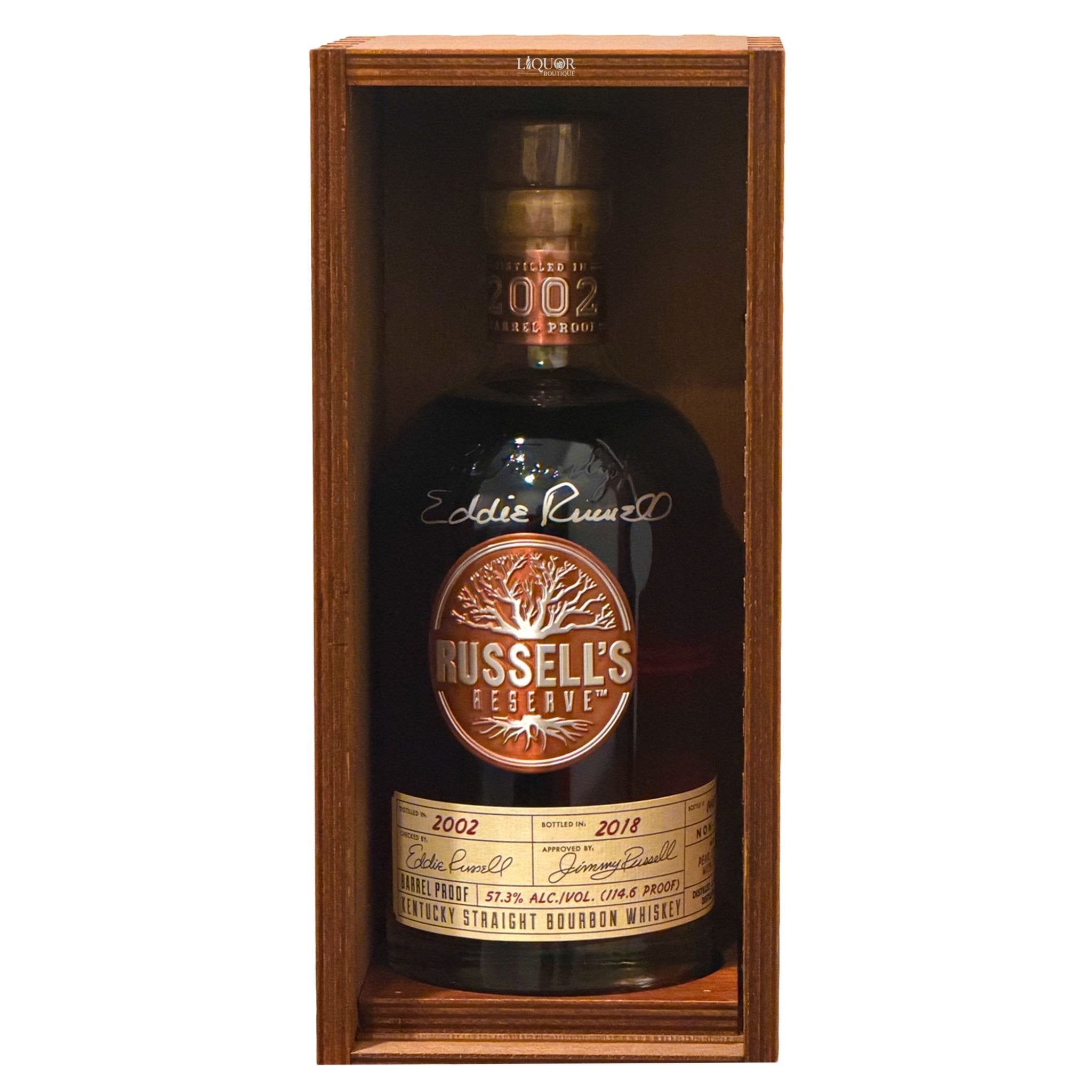 Russell’s Reserve 2002 Signed Eddie Russell Kentucky Straight Bourbon Whiskey - Liquor Boutique