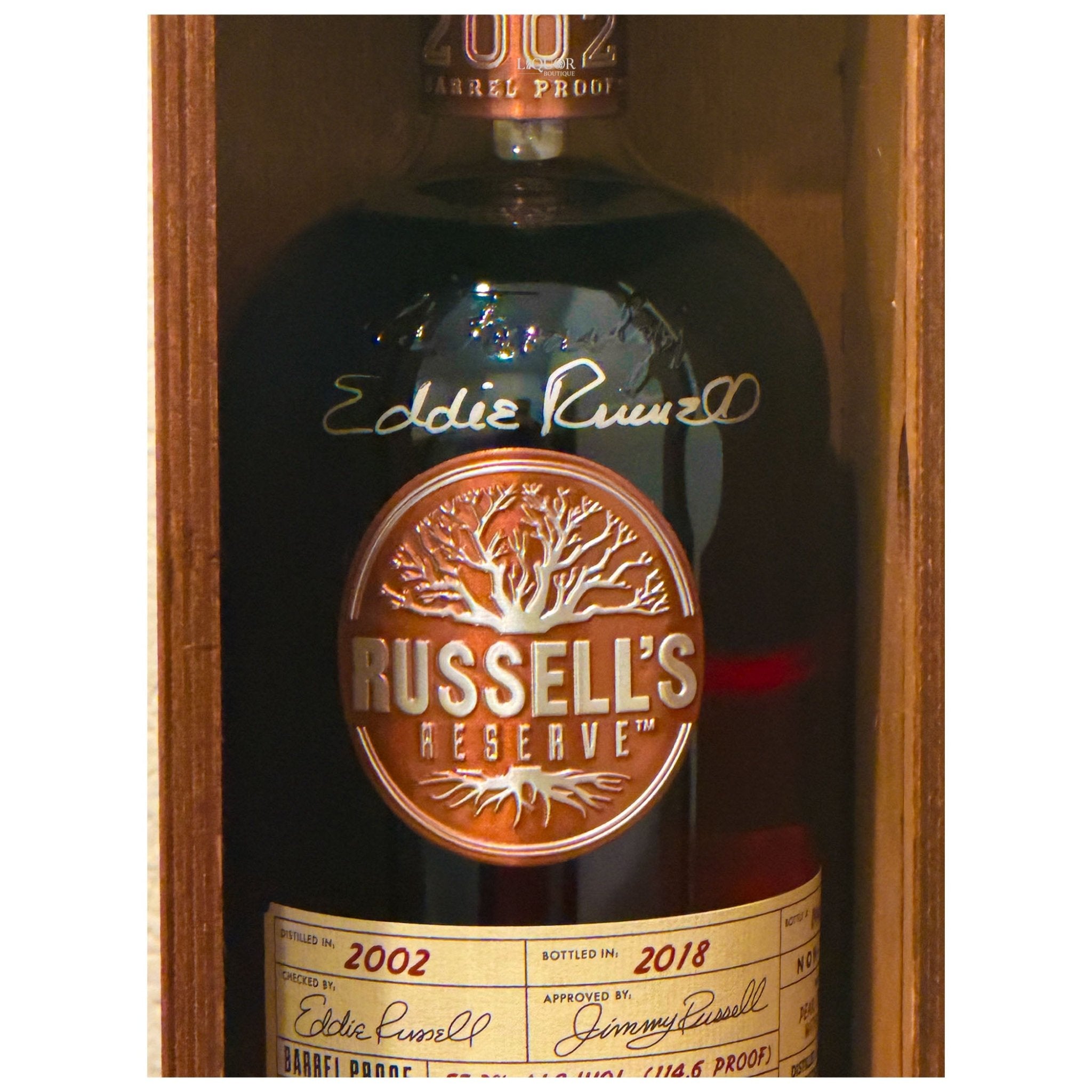 Russell’s Reserve 2002 Signed Eddie Russell Kentucky Straight Bourbon Whiskey - Liquor Boutique