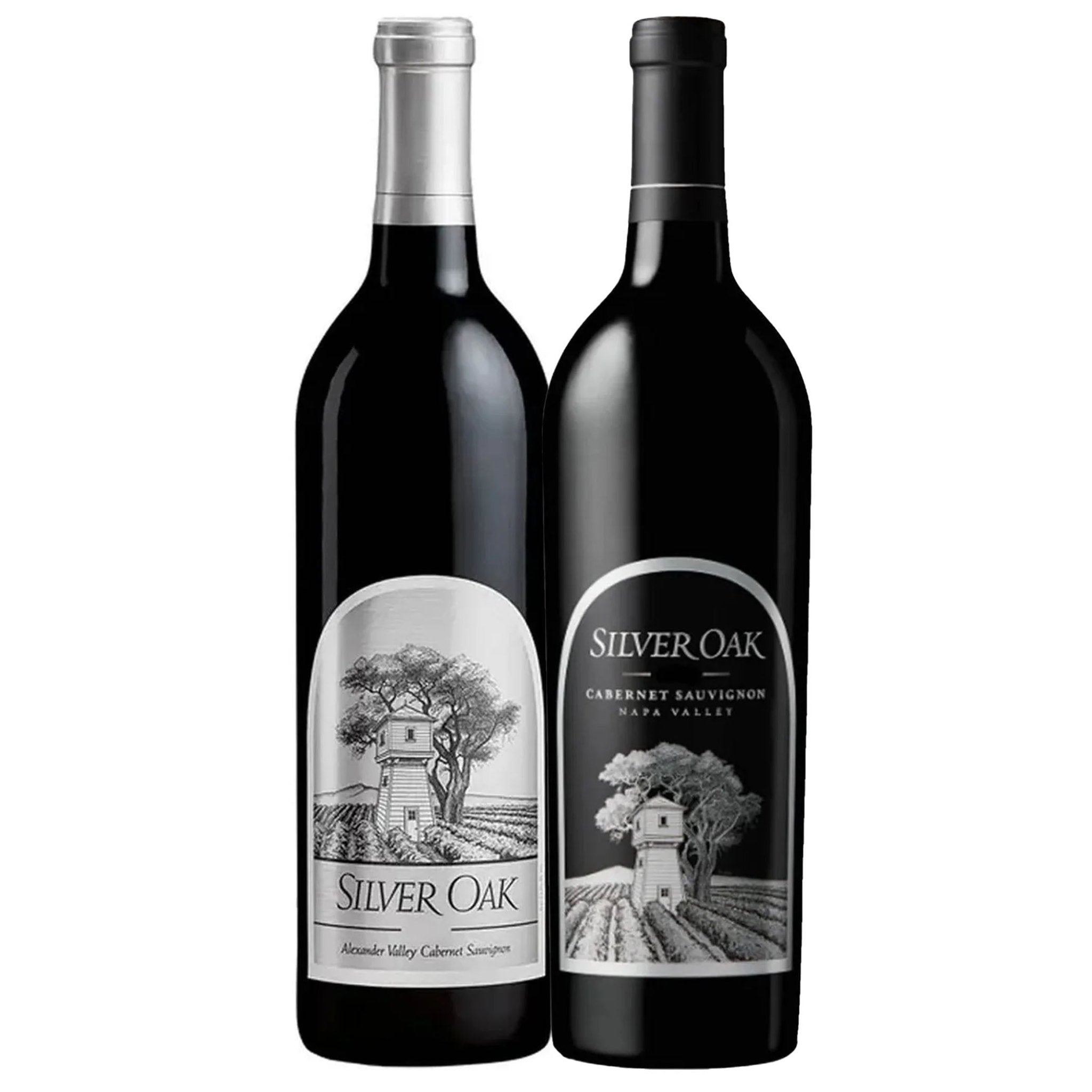 Silver Oak Cabernet Sauvignon Alexander Valley & Napa Valley Wine Bundle - Liquor Boutique