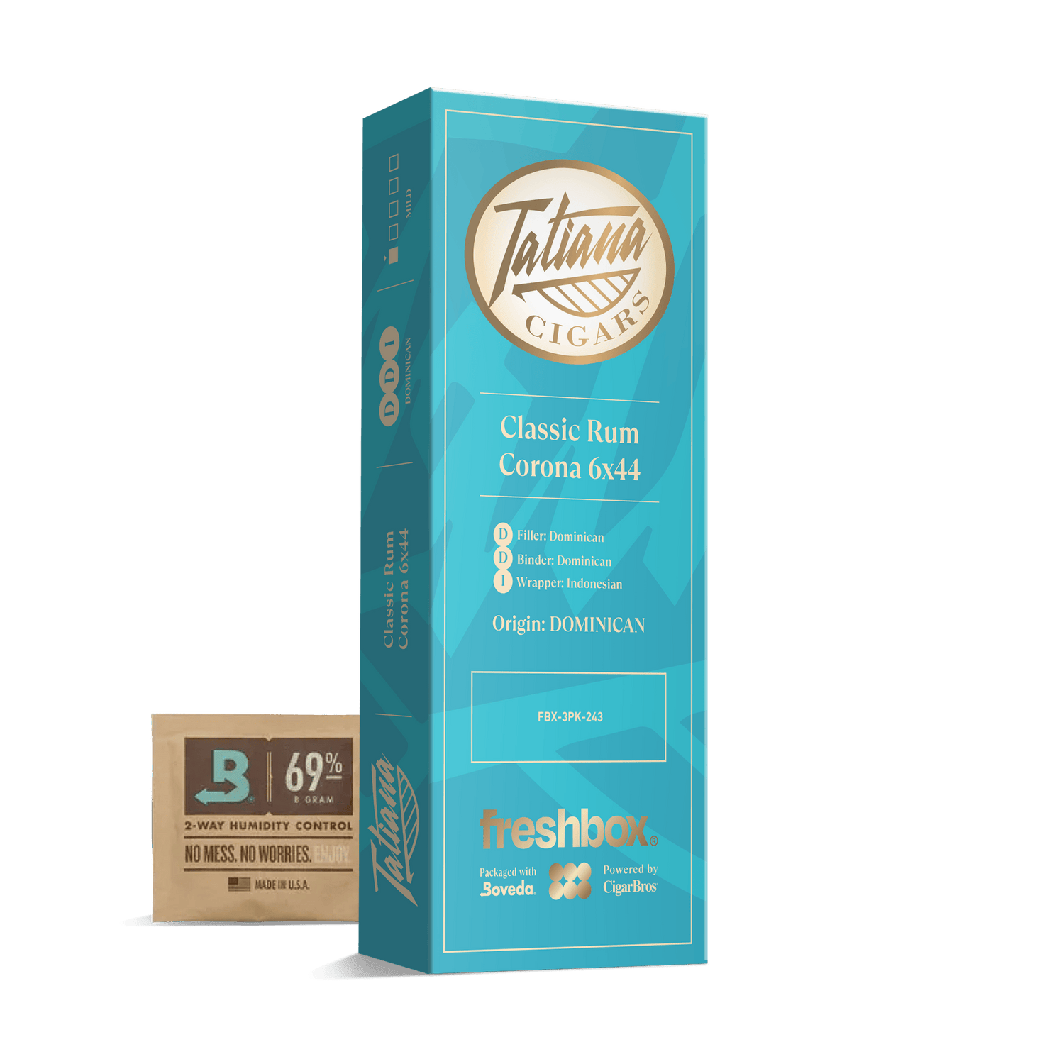 Tatiana Classic Rum Corona 6x44 FreshBox | Cigar 3-Pack - Liquor Boutique