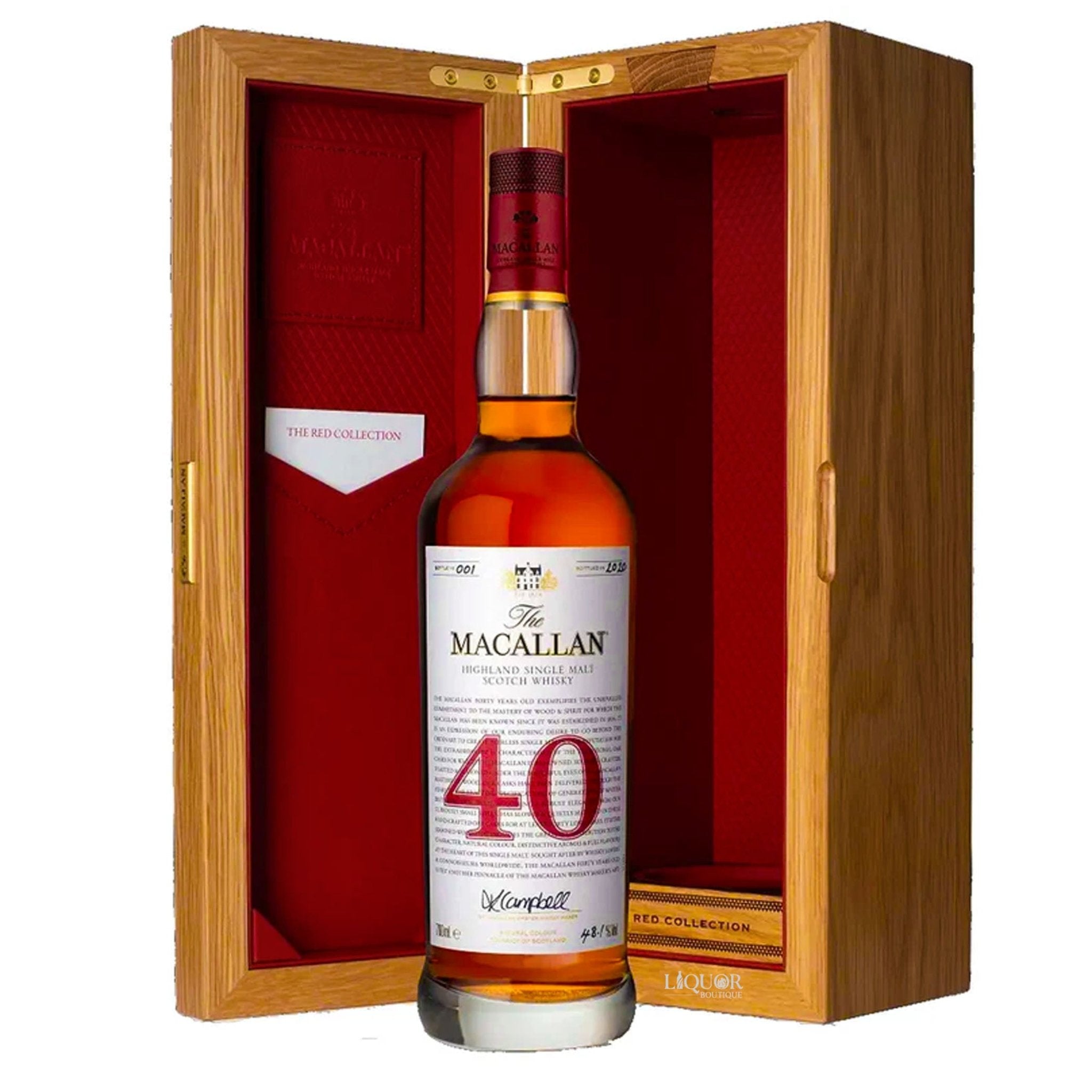 The Macallan Red Collection 40 Year Scotch Whisky 700ml - Liquor Boutique
