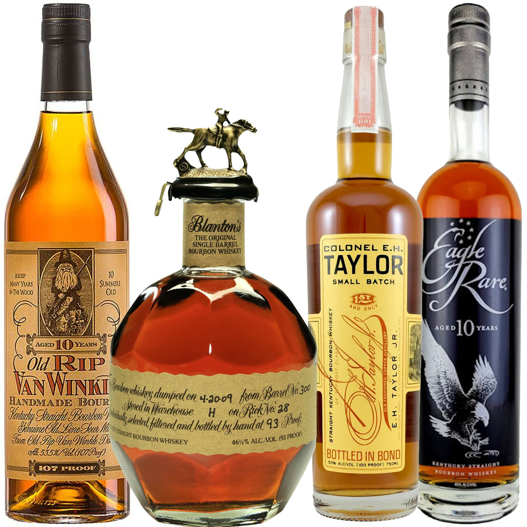 Old Rip Van Winkle, Blanton's, E.H Taylor & Eagle Rare Whiskey Bundle