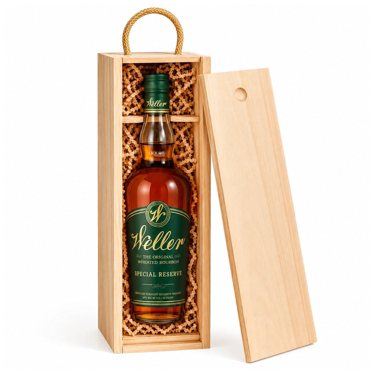 Weller Special Reserve Bourbon Whiskey with Wooden Gift Box 750ml - Liquor Boutique