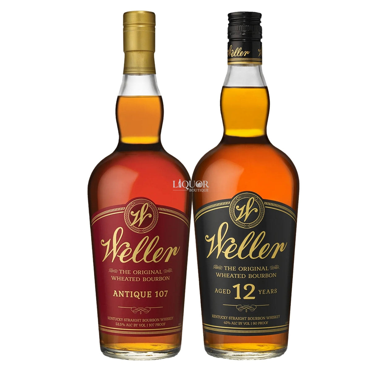 W.L Weller Antique 107 & 12 Year Whiskey Bundle - Liquor Boutique