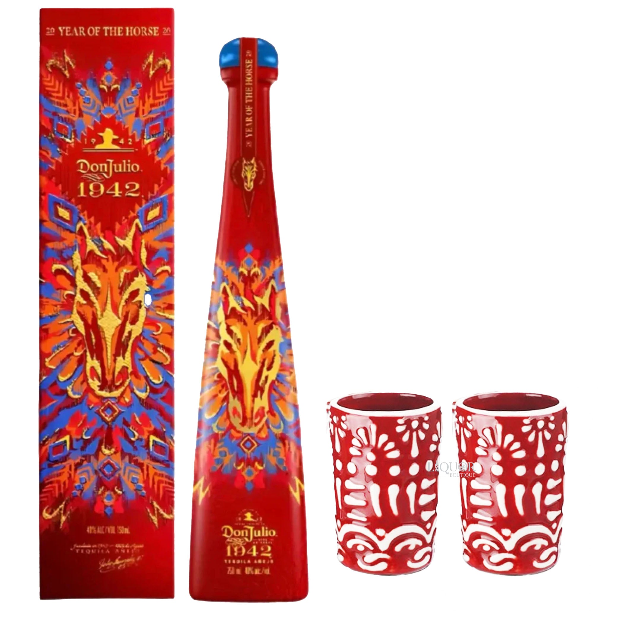 Don Julio 1942 Year of the Horse 2025 & Shot Glass Bundle – Liquor