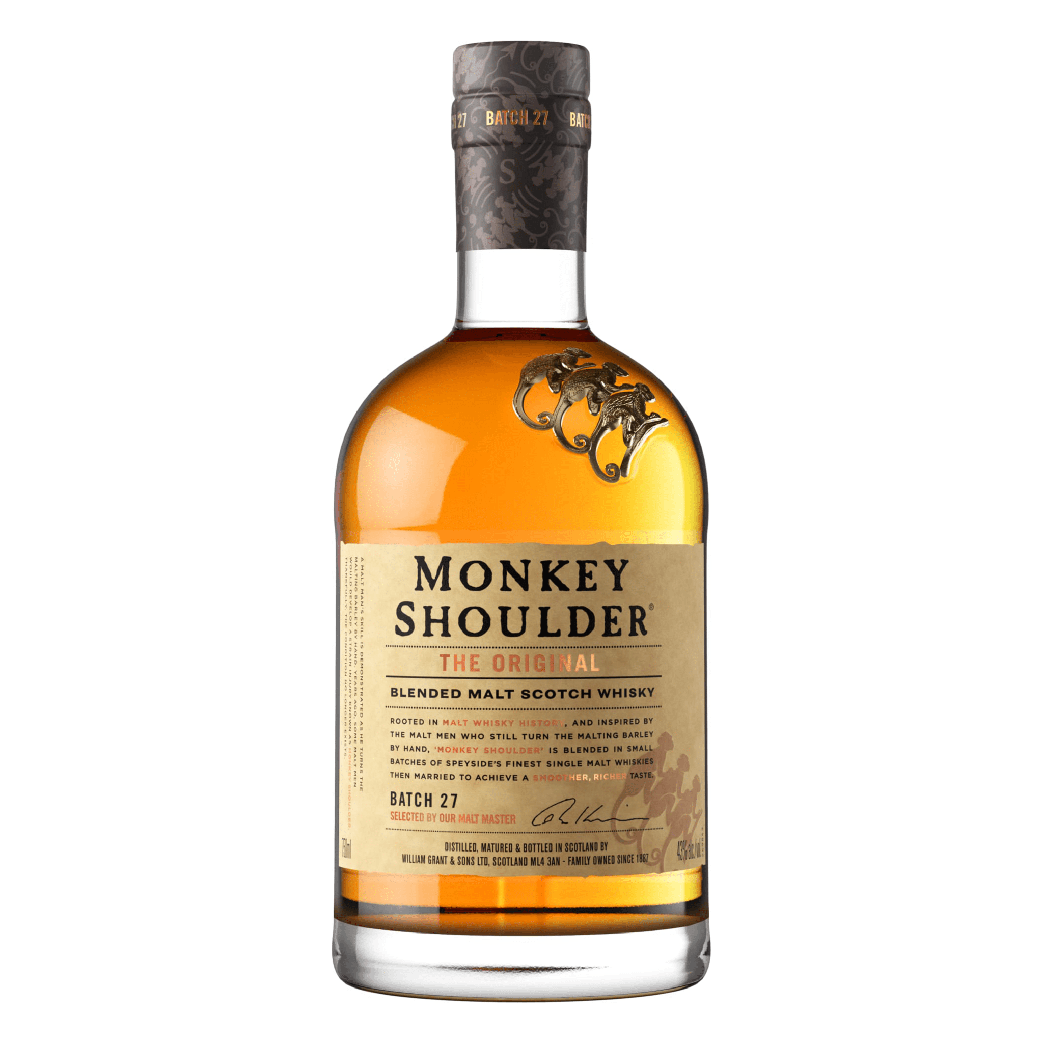 Monkey Shoulder Blended Malt Scotch Whisky 1.75L - Liquor Boutique